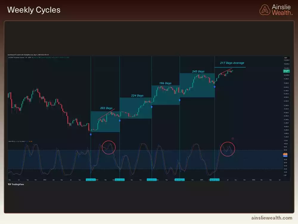 Bitcoin Weekly Cycles - August 2025 Bitcoin Weekly Cycles - August 2025